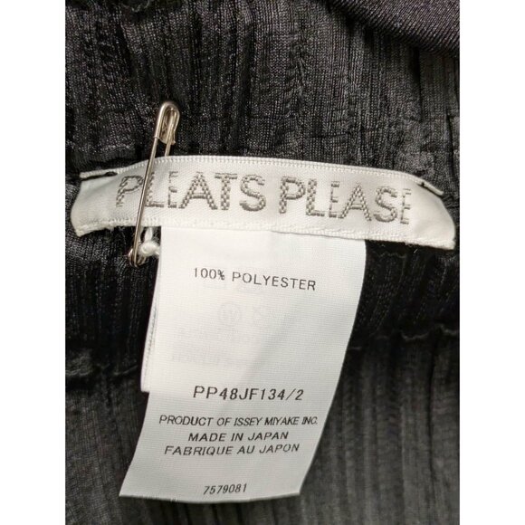 Pleats Please Issey Miyake Monthly Colors September Pleated Pants Black Size2 - Picture 5 of 7